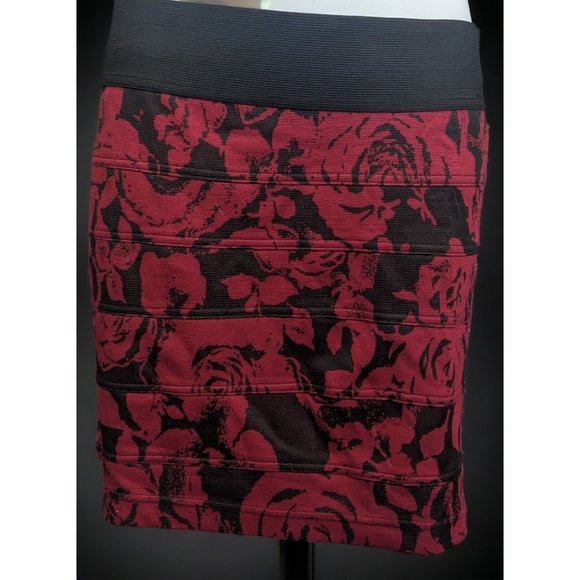 Charlotte Russe Gothic Floral Mini Skirt - Picture 1 of 6